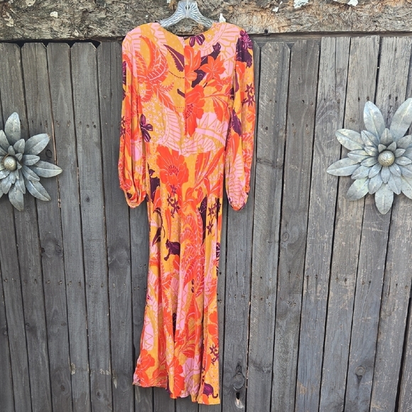 Farm Rio Jungle Panther Cutout Balloon Sleeve Dress - Picture 9 of 9